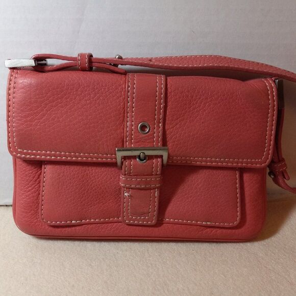 Talbot's Pink Mini Leather bag Cottagecore Grandmacore - Picture 1 of 8